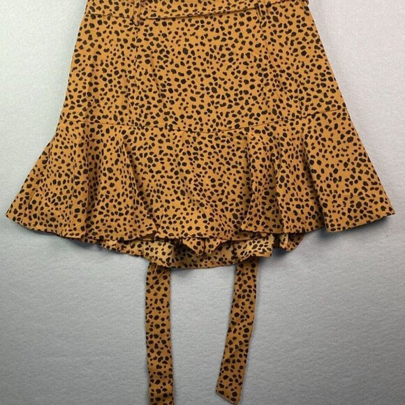 Love For Humanity Cheetah Womens Skort M Animal Print Mini Skorts Ruffle NWT‎ - Picture 8 of 12